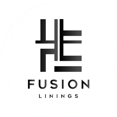 Fusion Linings official logo – black and white geometric monogram with modern typography